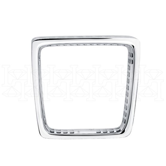 Фото - Кольцо квадратное из белого золота с бриллиантом R4015-15426 (808)