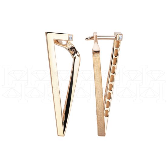 Фото - Серьги из рыжего золота с бриллиантами E6863-14686 (807)