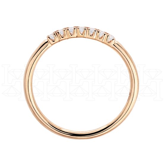 Фото - Кольцо обручальное из белого золота с бриллиантами из коллекции "Обручальные кольца с дорожкой" R3160-4475 (241)
