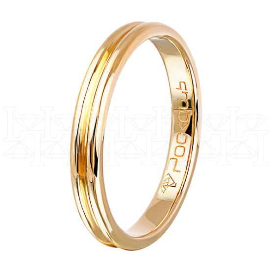 Фото - Кольцо из белого золота из коллекции "Парные обручальные кольца" R4165-4836 (210)