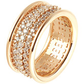 Кольцо обручальное из белого золота с бриллиантами из коллекции "Обручальные кольца с дорожкой" R3748-4452 (241)