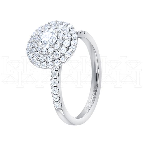 Фото - Кольцо из белого золота с бриллиантом из коллекции "787" R10239-16209 (787)
