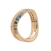 Кольцо из рыжего золота с бриллиантами R9450-13951 (719)