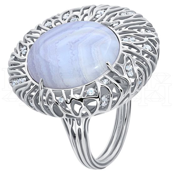 Фото - Кольцо из белого золота с бриллиантами из коллекции "Шамора" R9723-14963 (452)