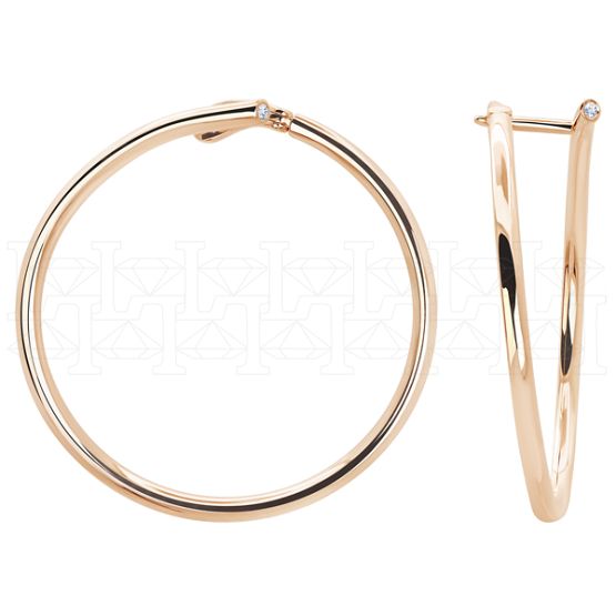 Фото - Серьги конго из белого золота с бриллиантами E8343-11709 (807)