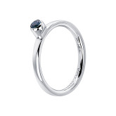 Кольцо из белого золота с лондонским топазом R9585-14475 (161)