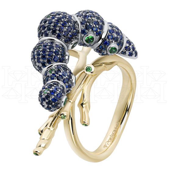 Фото - Кольцо из цветного золота с цветными сапфирами из коллекции "Мутабор" R10064-15865 (762)