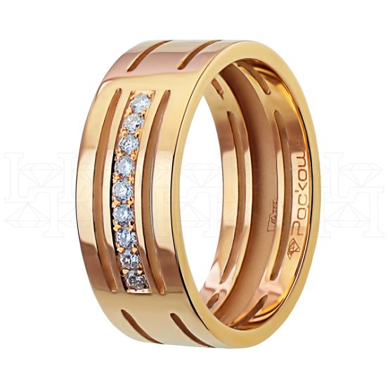 Фото - Кольцо из белого золота с бриллиантами из коллекции "Парные обручальные кольца" R2376-3184 (210)
