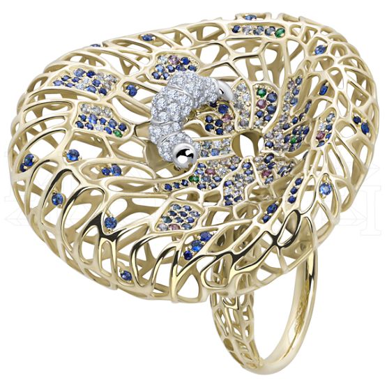 Фото - Кольцо из цветного золота с бриллиантами из коллекции "Мутабор" R10168-16004 (762)