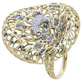 Кольцо из цветного золота с бриллиантами из коллекции "Мутабор" R10168-16004 (762)