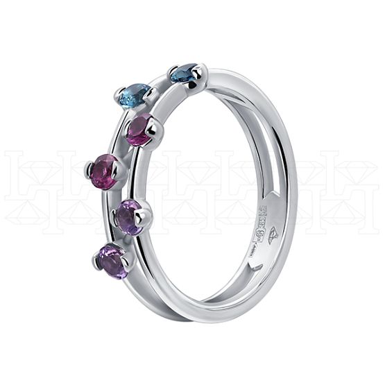 Фото - Кольцо из белого золота с аметистами из коллекции "Candy" R9672-14829 (563)
