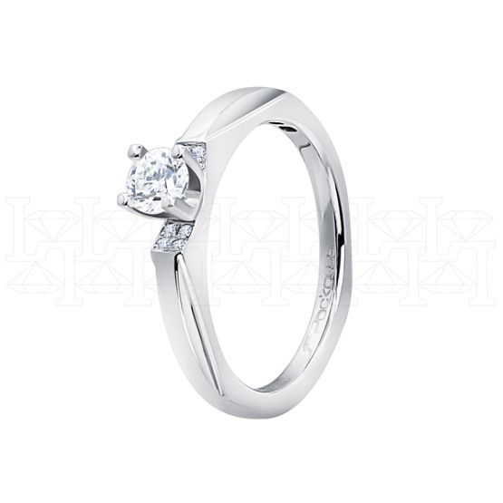Фото - Кольцо из белого золота с бриллиантом из коллекции "Помолвка" R10165-15999 (514)