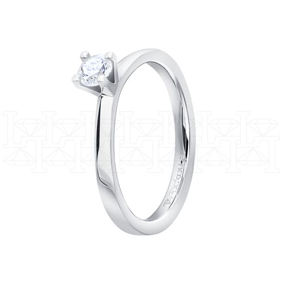 Фото - Кольцо из белого золота с бриллиантом из коллекции "Помолвка" R10170-16006 (514)