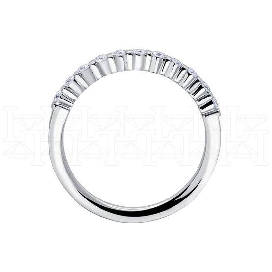 Фото - Кольцо из белого золота с бриллиантами из коллекции "Обручальные кольца с дорожкой" R9158-13371 (241)