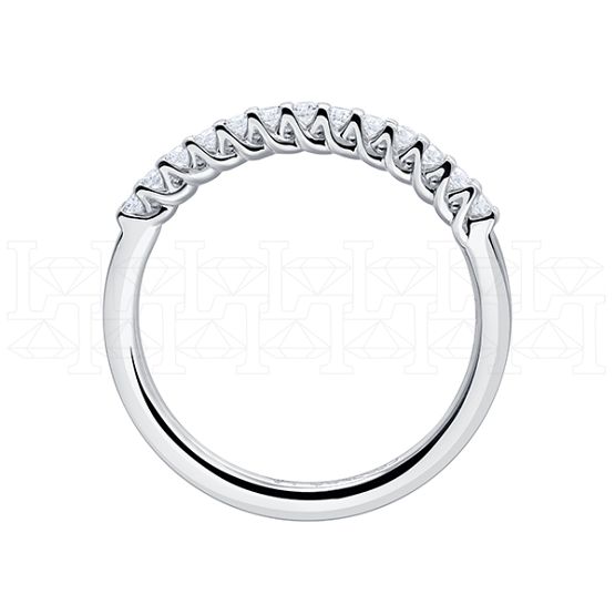 Фото - Кольцо из белого золота с бриллиантами из коллекции "Обручальные кольца с дорожкой" R9149-13362 (241)
