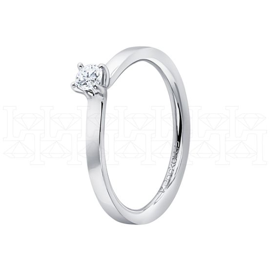 Фото - Кольцо из белого золота с бриллиантом из коллекции "Помолвка" R10152-15985 (515)