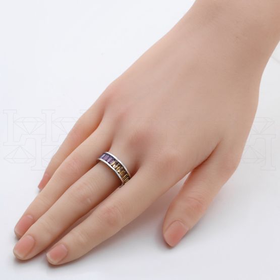 Фото - Кольцо из белого золота с топазами из коллекции "Акварель" R9674-14833 (420)