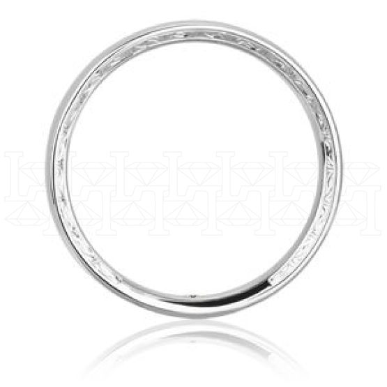 Фото - Кольцо обручальное из белого золота с бриллиантом из коллекции "Обручальные кольца с  одним бриллиантом" VDR.A2642 (243)