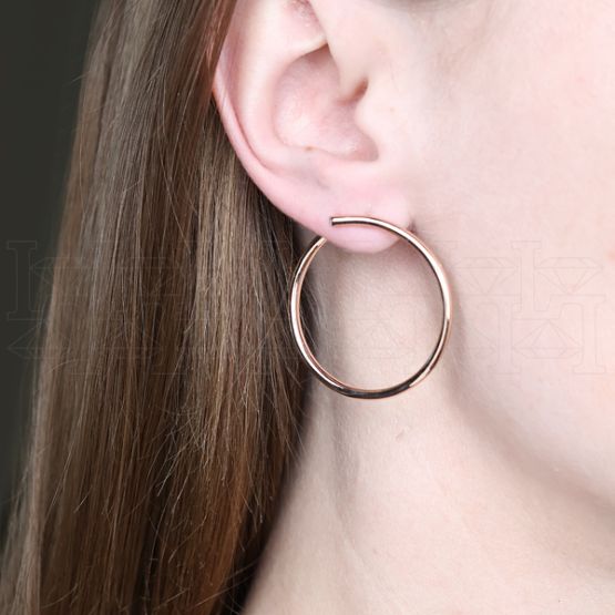 Фото - Серьги конго из белого золота с бриллиантами E8343-11709 (807)