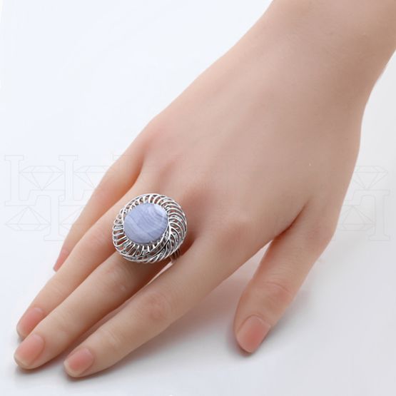 Фото - Кольцо из белого золота с бриллиантами из коллекции "Шамора" R9719-14959 (452)