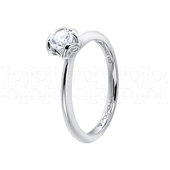 Фото - Кольцо из белого золота с бриллиантом из коллекции "Помолвка" R10153-15986 (514)