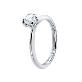 Кольцо из белого золота с бриллиантом из коллекции "Помолвка" R10153-15986 (514)