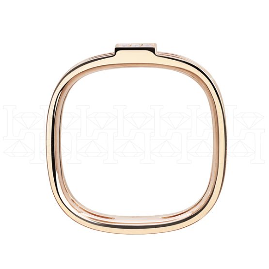 Фото - Кольцо квадратное из рыжего золота с бриллиантами из коллекции "Современные" R7182-9856 (332)