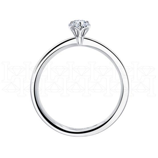 Фото - Кольцо из белого золота с бриллиантом из коллекции "Помолвка" R10186-16051 (515)