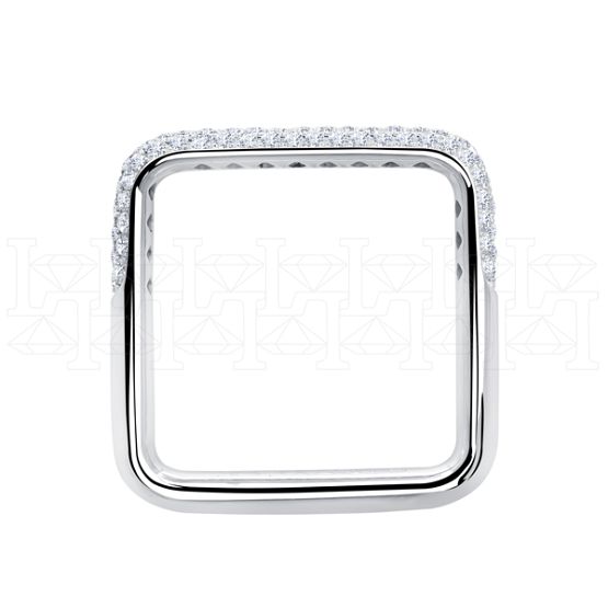 Фото - Кольцо квадратное из белого золота с бриллиантами из коллекции "Чистая линия" R6891-9477 (781)
