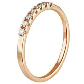 Кольцо обручальное из рыжего золота с бриллиантами из коллекции "Обручальные кольца с дорожкой" R3160-3862 (241)
