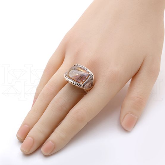 Фото - Кольцо из рыжего золота из коллекции "Часы Дали" R9763-15030 (800)