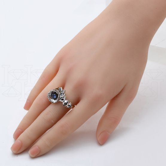 Фото - Кольцо из цветного золота с сапфиром из коллекции "Мутабор" R10066-15870 (762)