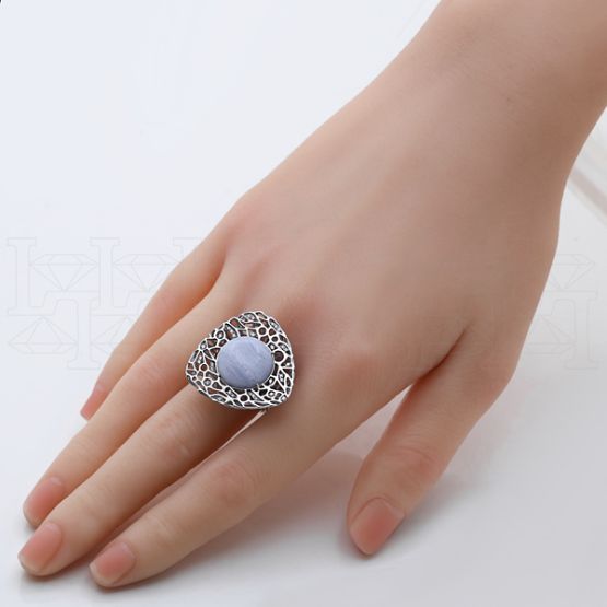 Фото - Кольцо из белого золота с бриллиантами из коллекции "Шамора" R9726-14966 (452)