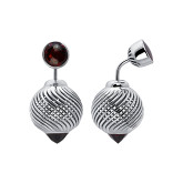 Серьги из белого золота с гранатами E6599-15734 (155)