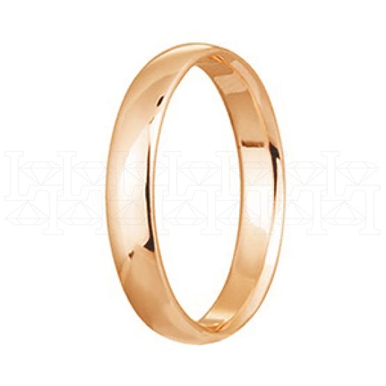 Фото - Кольцо обручальное из рыжего золота с бриллиантами из коллекции "Обручальные кольца с дорожкой" W1064000 (241)