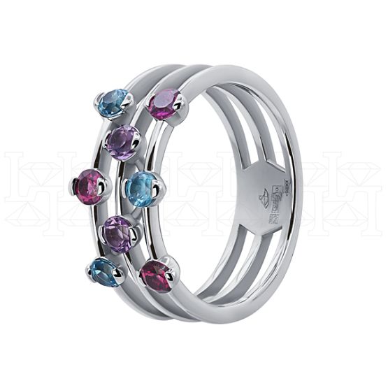Фото - Кольцо из белого золота с топазами из коллекции "Candy" R9669-14823 (563)
