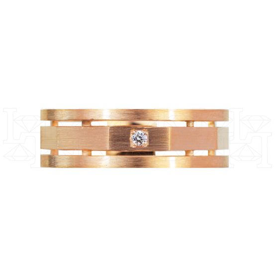 Фото - Кольцо из белого золота с бриллиантом из коллекции "Парные обручальные кольца" R7960-10978 (210)