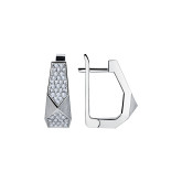 Серьги из белого золота с бриллиантами E10095-15901 (808)