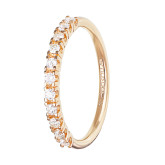 Кольцо обручальное из рыжего золота с бриллиантами из коллекции "Обручальные кольца с дорожкой" R3160-4717 (241)