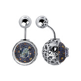 Серьги из белого золота E9854-15296 (453)