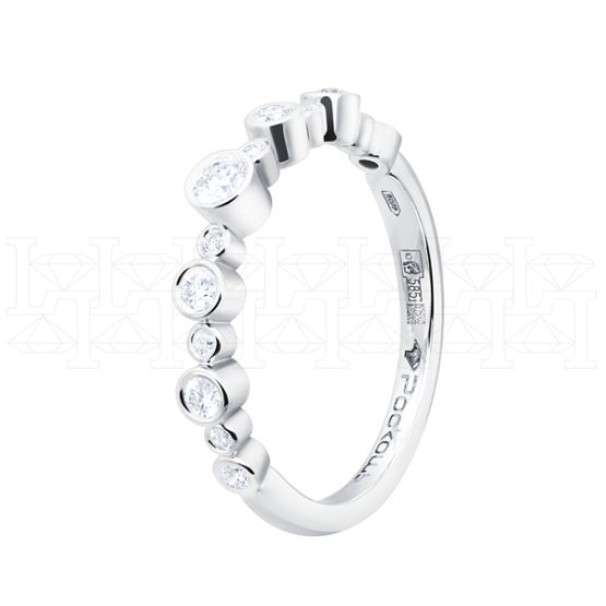 Фото - Кольцо из белого золота с бриллиантами из коллекции "Традиционные" R5928-15596 (245)