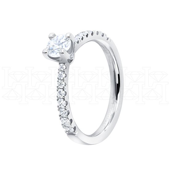 Фото - Кольцо из белого золота с бриллиантом из коллекции "Помолвка" R10175-16036 (514)