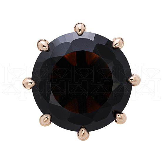 Фото - Кольцо из рыжего золота с кварцем и бриллиантами из коллекции "Сокровища грифона" R2953-13095 (730)