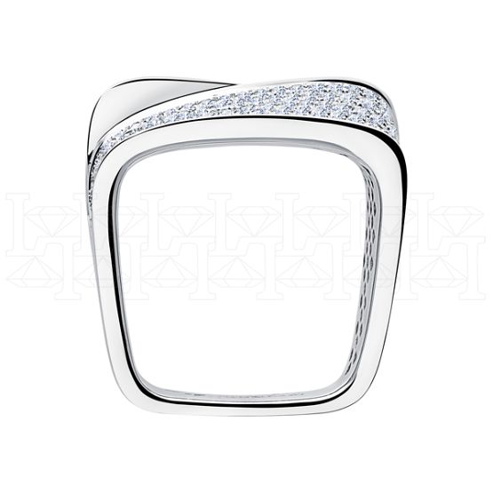 Фото - Кольцо из белого золота с бриллиантами из коллекции "Чистая линия" R9894-15358 (781)