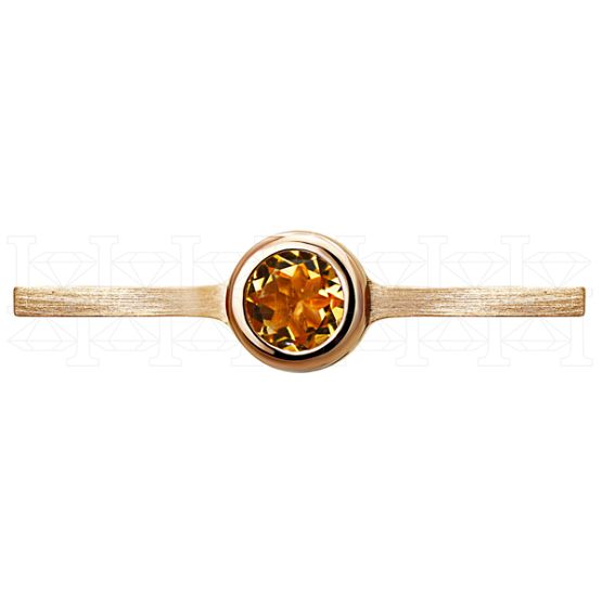 Фото - Кольцо из рыжего золота с цитрином из коллекции "Серпантин" R6860-9446 (811)