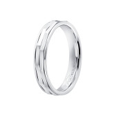 Кольцо спиннер из белого золота из коллекции "Двойные обручальные кольца" R7995-11038 (242)