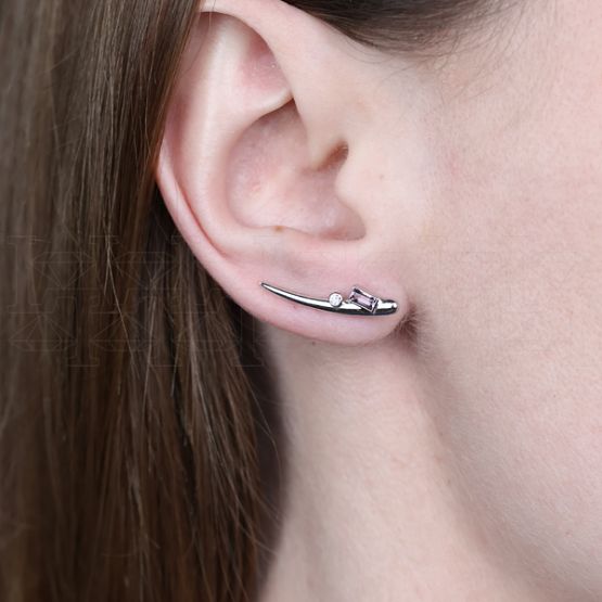 Фото - Серьги из белого золота с бриллиантами E7211-16085 (156)