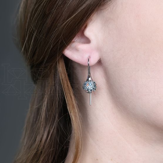 Фото - Серьги из белого золота с цветными сапфирами E7097-16204 (805)