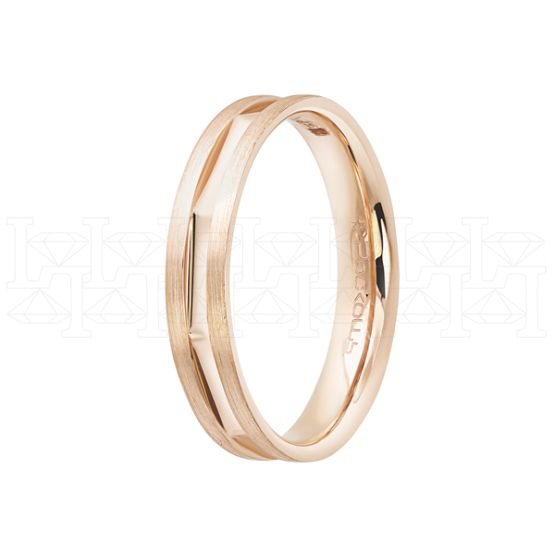 Фото - Кольцо из рыжего золота из коллекции "Парные обручальные кольца" R2227-2439 (210)