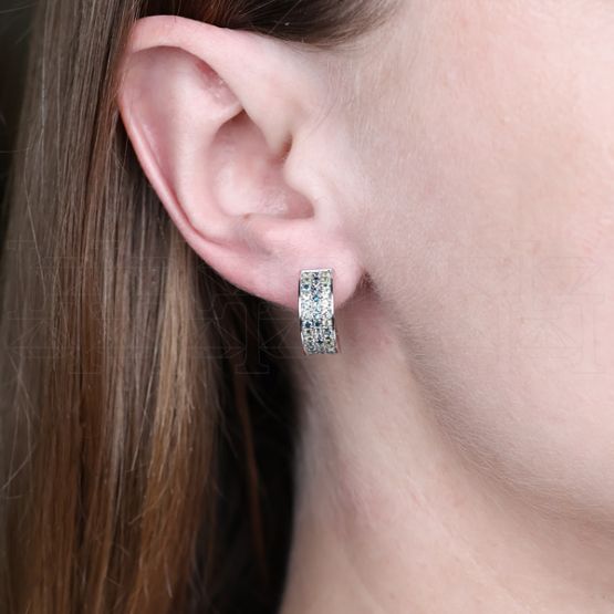 Фото - Серьги из белого золота с цветными сапфирами E6137-16066 (564)